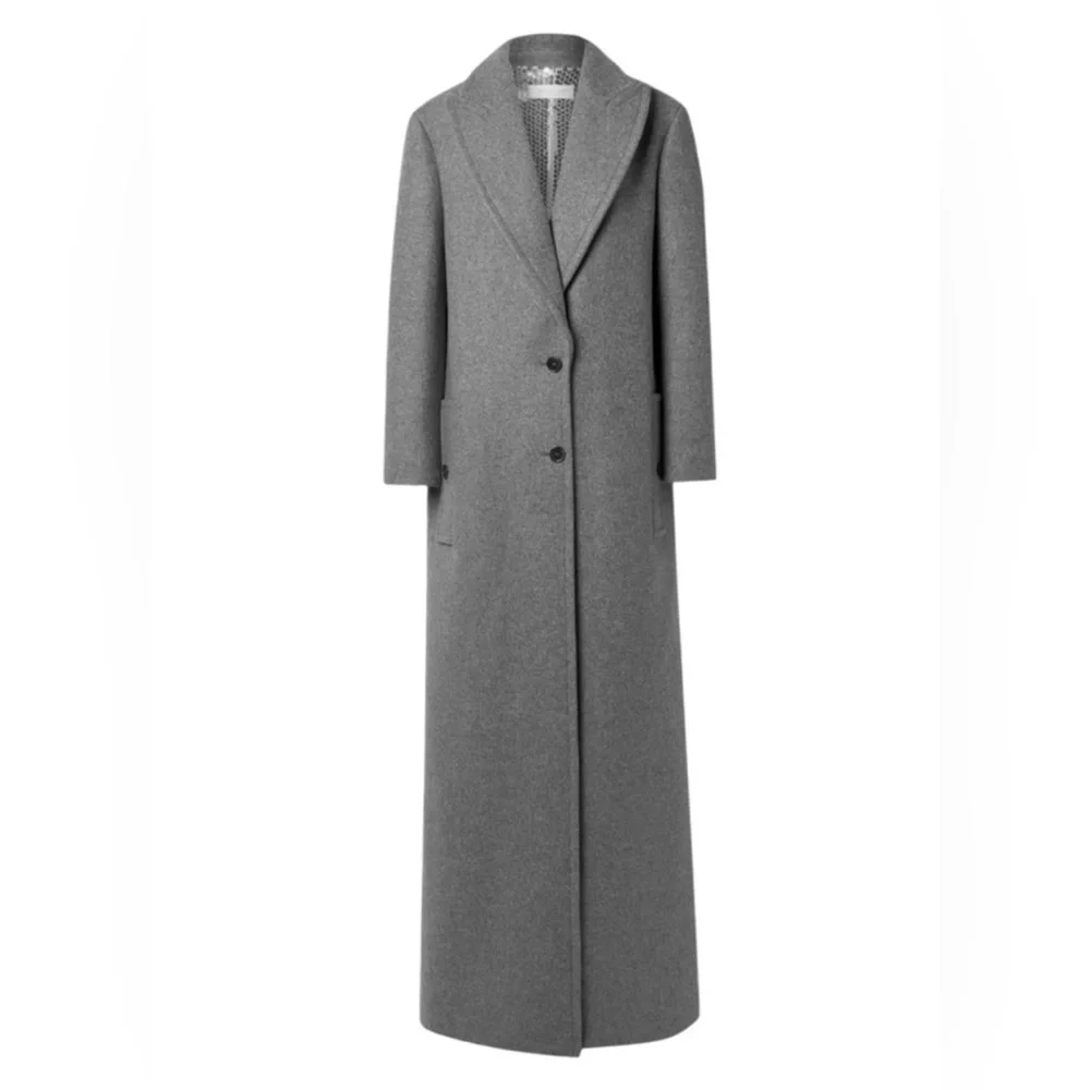 MICHAEL KORS COLLECTION Melton Paillette-Lined Maxi Coat - Picture 2 of 13